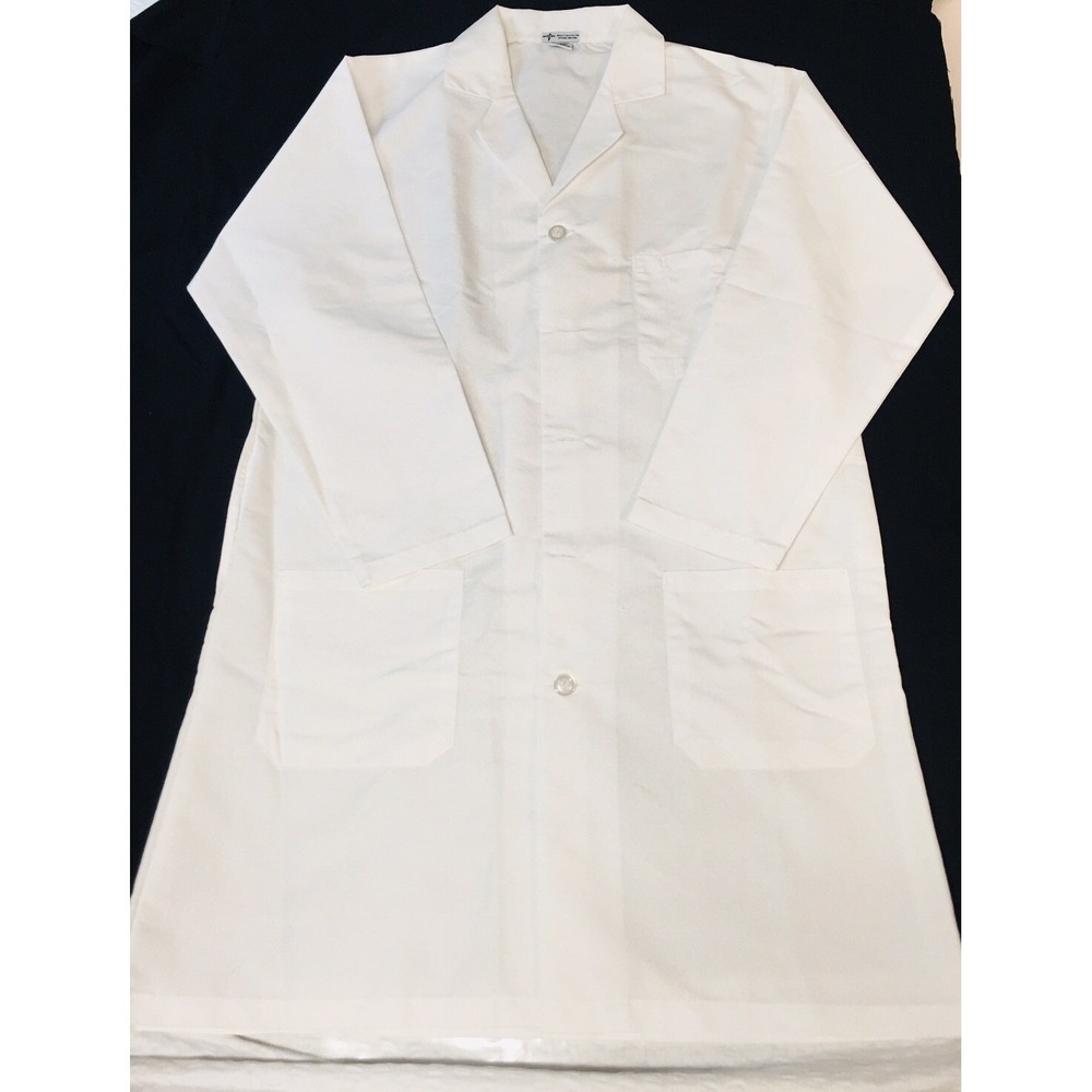 Medline Unisex Size 36 Long Lab‎ Coat White Doctor Nurse Therapist NWOT NEW